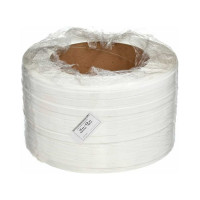 Лента полипропиленовая Кордленд 15x0,8x1км (220кгс) белый, М/ПА PP-00718
