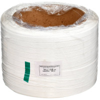 Лента полипропиленовая Кордленд 15x0,8x0,5км (220кгс) белый, М/ПА PP-00719