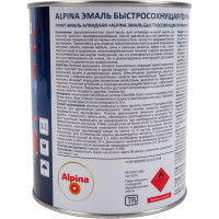 Эмаль по ржавчине ALPINA (быстросохнущая; RAL 9005; 0.75 л) 948104223