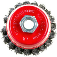 Щетка чашечная 85 мм, М14, пучки витой проволоки для УШМ INTERTOOL BT-2085