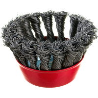 Щетка чашечная 85 мм, М14, пучки витой проволоки для УШМ INTERTOOL BT-2085