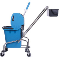 Уборочная тележка BRABIX 1 съемное ведро 25 л, механический отжим, корзина 607902