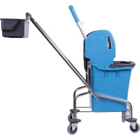 Уборочная тележка BRABIX 1 съемное ведро 25 л, механический отжим, корзина 607902