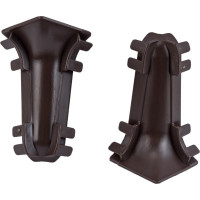 Внутренний угол для плинтуса IDEAL Классик 55 мм, 303 венге темный К-П55-В-Ф2 303 ВНГ ТЕМ