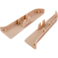 Торцевые заглушки для плинтуса IDEAL Классик 70 мм, 203 дуб беленый К-П70-Тп-Ф1 203 дуб БЛН