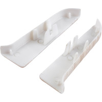 Торцевые заглушки для плинтуса IDEAL Классик 70 мм, 267 клен белый К-П70-Тп-Ф1 267 КЛН БЕЛ