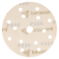 Материал абразивный в кругах 150 мм, 15 отверстий, на бумажной основе, Р220, 100 шт BETACORD 100.0220