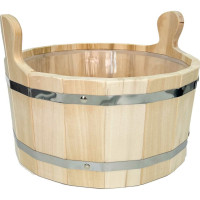 Ушат с пластиковой вставкой Бацькина баня 15 л 30029