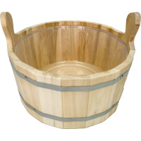 Ушат с пластиковой вставкой Бацькина баня 15 л 30029