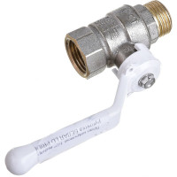 Шаровой кран LD PRIDE 1/2'' вн/нар рукоятка, белый 544498