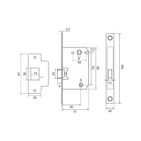 Бесшумная защелка Trodos 2070WС SN никель 202180