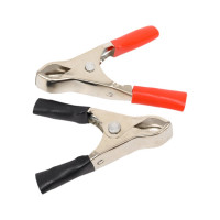 Зажимы "крокодилы" AUTOVIRAZH 10А 50мм 2шт(красный+черный) AV-010200