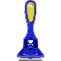 Скребок для чистки стеклокерамики Eurokitchen цвет синий/желтый, с набором запасных лезвий, 1 шт. RS-19BY