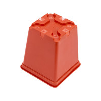Горшок для рассады Ангора 0.25 л, 7x7х8 см, квадратный, терракотовый А5500тр