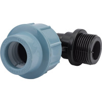 Угольник ПНД компрессионный с наружной резьбой (25 ммx1") AV Engineering AVE1032501