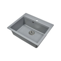 Кухонная мойка из искусственного гранита WISENT Грей (595x515мм) MW600-29/WGER013