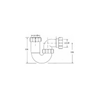 Сифон McAlpine без выпуска d40-40/40 P-образный 5255