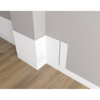 Панель стеновая "Грани" ударопрочная, влагостойкая, под покраску Decor-Dizayn 150x10x3000 мм DD904 (3m)