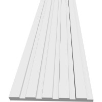 Панель стеновая "Грани" ударопрочная, влагостойкая, под покраску Decor-Dizayn 150x10x3000 мм DD904 (3m)