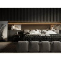 Панель стеновая "Грани" ударопрочная, влагостойкая, под покраску Decor-Dizayn 130x10x3000 мм DD902 (3m)