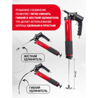 Шприц ручной пневматический Forsage для нагнетания густой смазки, 600 мл F-6636-6(51260)