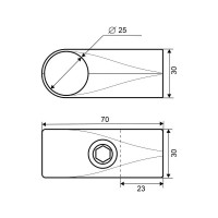 Соединитель 2-х труб Т-образно Palladium JF-68 BL СТ-00001550
