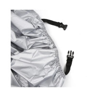 Чехол-тент AutoExpert на мотоцикл, черный-серебряный, 265x105x125 см MOTO-P-265