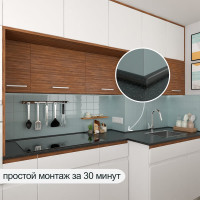 Акриловый плинтус для столешницы BNV ПШ12 180 см, черный 4603312129702