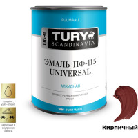 Эмаль TURY ПФ-115 Универсал красно-коричневая, 2,4 кг 20012115