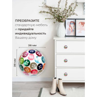 Ручка для мебели Blumen Haus Радужные пуговицы цвет разноцветный 66111