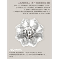 Стеклянная ручка для мебели Blumen Haus Хрусталь цвет прозрачный 66318