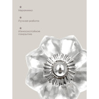 Стеклянная ручка для мебели Blumen Haus Хрусталь цвет прозрачный 66318