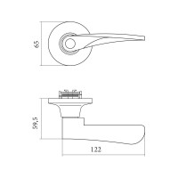 Ручка защелка Palladium 3901 PB ET 00011655