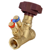 Клапан балансировочный DN.ru КБЛР Ду20 Ру16 латунный усиленный, муфтовый D080-00502