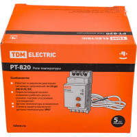 Реле температуры TDM ELECTRIC РТ-820 -5+40С, 24-240В, АС/DC, с датчиком, IP67 SQ1508-0001