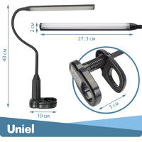 Светильник настольный светодиодный на струбцине TLD-572 Black/LED/500Lm/4500K/Dimmer Uniel UL-00008664