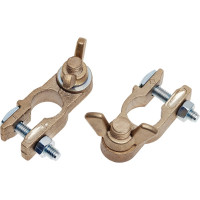 Клеммы АКБ в комплекте StartVOLT латунь, гайка-барашек 8мм SBT 002