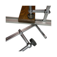 Кованая струбцина WOODWORK F-тип, 200x60 мм, c винтовой рукояткой, для установки в Т-паз HTC-2060