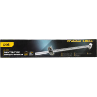 Динамометрический ключ DELI DL300 0-300 нм, 1/2", длина 480 мм, головка Cr-V, противоскользящая рукоятка 104459