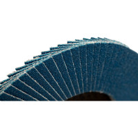 Круг лепестковый торцевой, прямой, цирконат 65% 125х22.2 мм, P-100 ABRAFORM AF-FLAP-FT-125-P100-ZR65