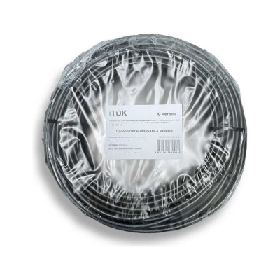 Провод ПВСн iTOK 2x0,75 ГОСТ черный 10 метров i-KPP-PVSN-2075-10-B