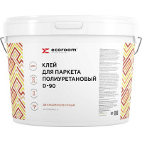 Полиуретановый клей ECOROOM 2К D-90 для паркета, 10 кг, комплект из 2-х частей: А+Б Е-PUКлей -14488