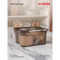 Комплект ящиков Econova Колор-стайл 4 шт. по 2 л, коричневый 43427511495