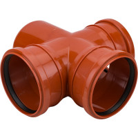 Крестовина ПОЛИТЭК однопл. 110x110x110/87 (наруж.), 110110187