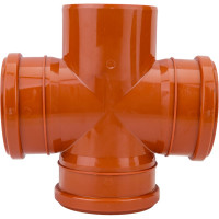 Крестовина ПОЛИТЭК однопл. 110x110x110/87 (наруж.), 110110187