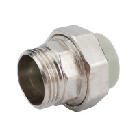 Разъемная муфта Политэк с наруж.рез. 25x1 PPRC, серый 9800002501с