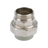 Разъемная муфта Политэк с наруж.рез. 25x1 PPRC, серый 9800002501с