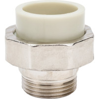 Разъемная муфта Политэк с наруж.рез. 32x1 PPRC, серый 9800003201с