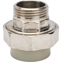 Разъемная муфта Политэк с наруж.рез. 32x1 PPRC, серый 9800003201с