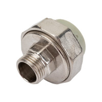 Разъемная муфта Политэк с наруж.рез. 25x1/2 PPRC, серый 9800002512с